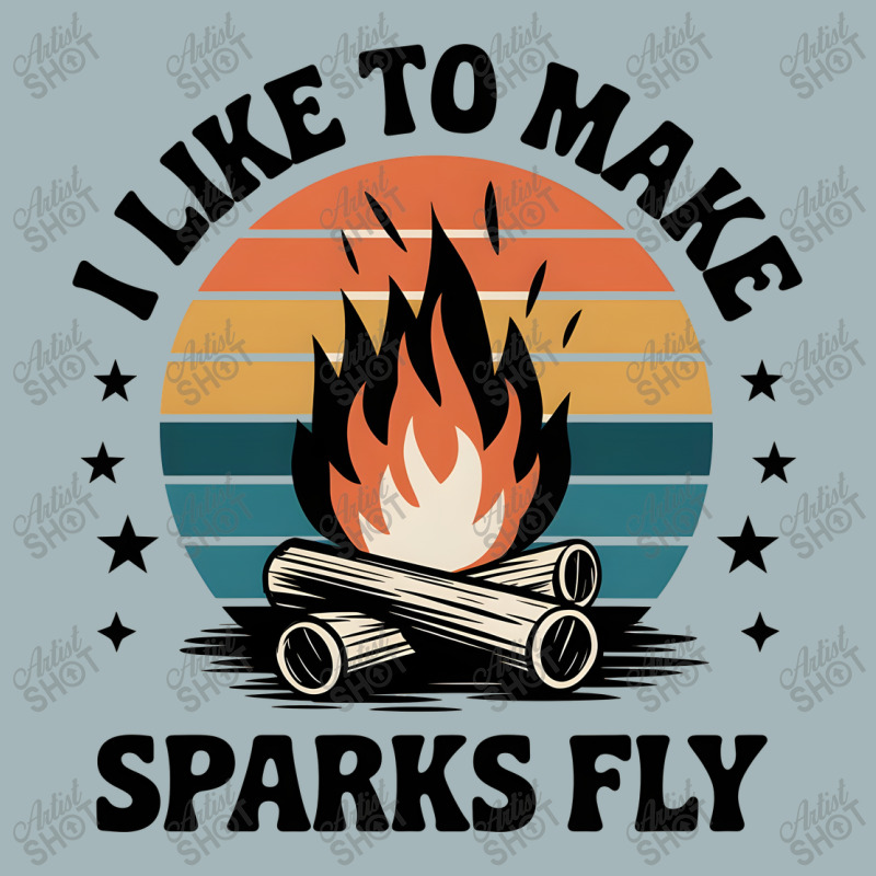 Quotes I Like To Make Sparks Fly Unisex Sherpa-Lined Denim Jacket by ArtMikailah | Artistshot