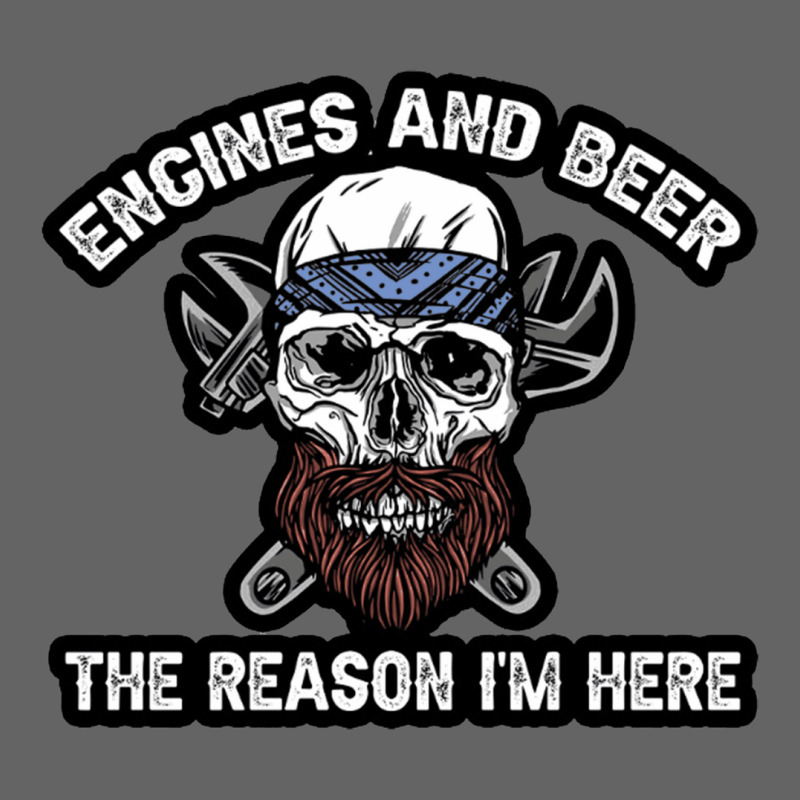 Engines And Beer The Reason I'm Here Funny Mechanic Retro Trucker Cap by cm-arts | Artistshot