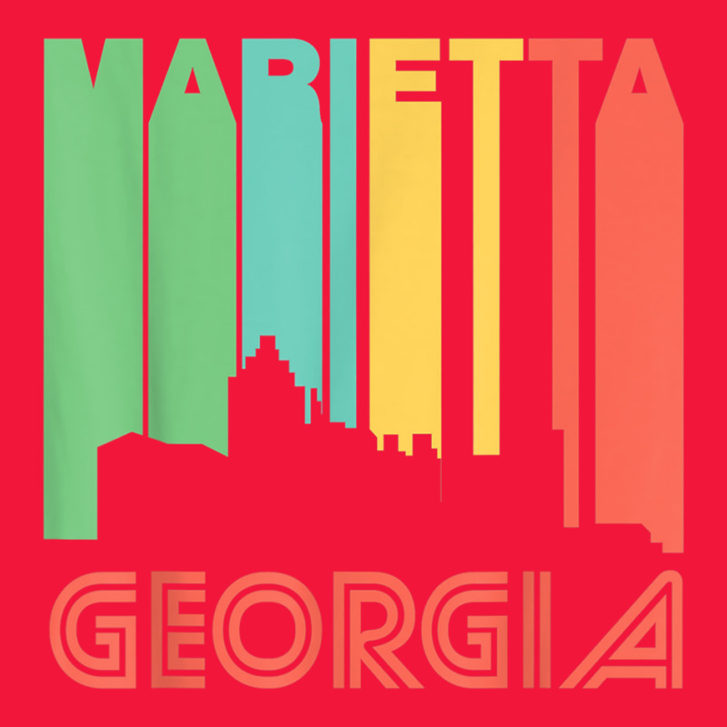 Retro 1970's Style Marietta Georgia Skyline T Shirt Seamless Cap | Artistshot