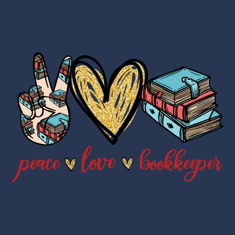 Peace Love Bookkeeper Ladies Denim Jacket by vip.pro123 | Artistshot