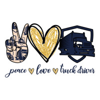 Peace Love Truck  Driver Crop Top | Artistshot