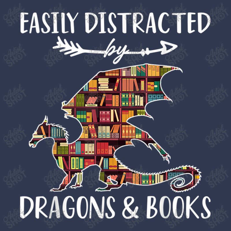 Easily Distracted By Dragon And Books Nerds Men Women Fashion Visor by HailieDesign | Artistshot