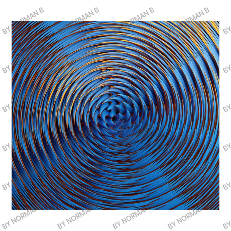 3d Illustration Hypnotic Pattern Abstract Blue Fashion Visor by Norman B | Artistshot