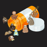 Animals Sloth Lovers Sloth Happy Pills Medicine Bottle T-shirt | Artistshot