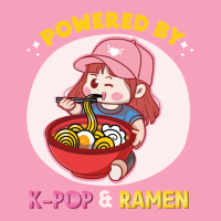 Powered By K Pop And Ramen Japanese Noodles Korean Kpop Novely Retro Trucker Cap | Artistshot