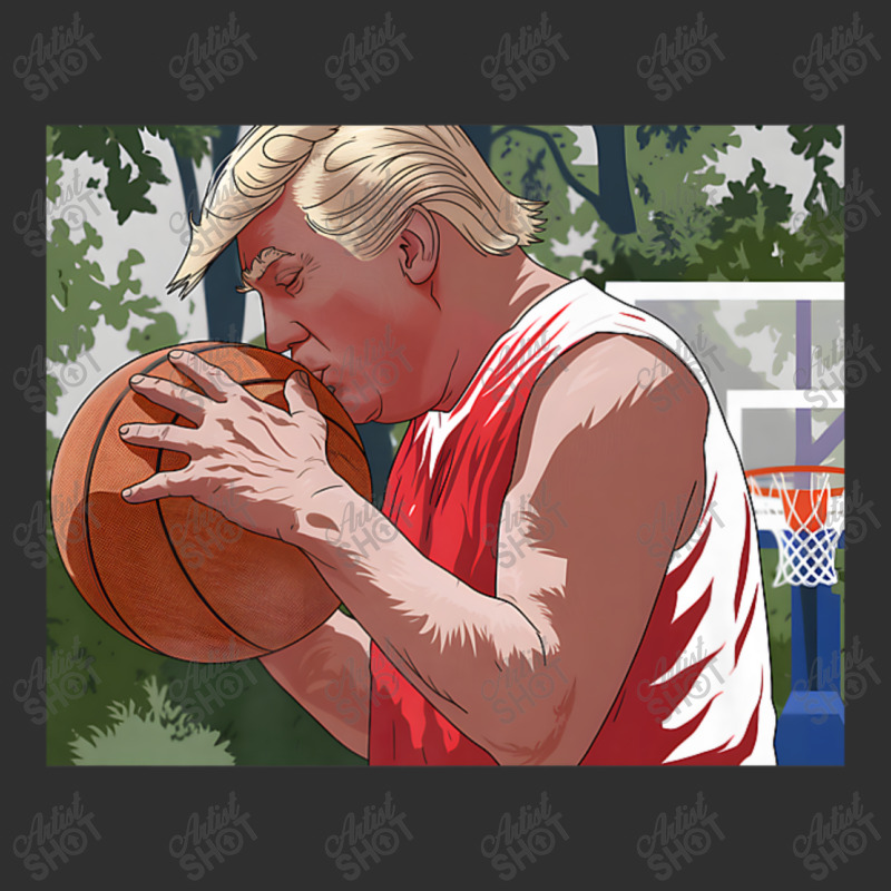 Donald Trump Kissing A Basketball Election 2024 Adjustable Cap - Leatherette Patch by Kasey | Artistshot