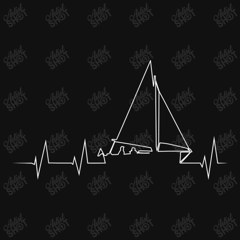 Funny Sailboat Heartbeat Metal Print Vertical | Artistshot