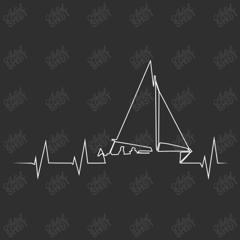 Funny Sailboat Heartbeat Oval Leatherette Patch | Artistshot