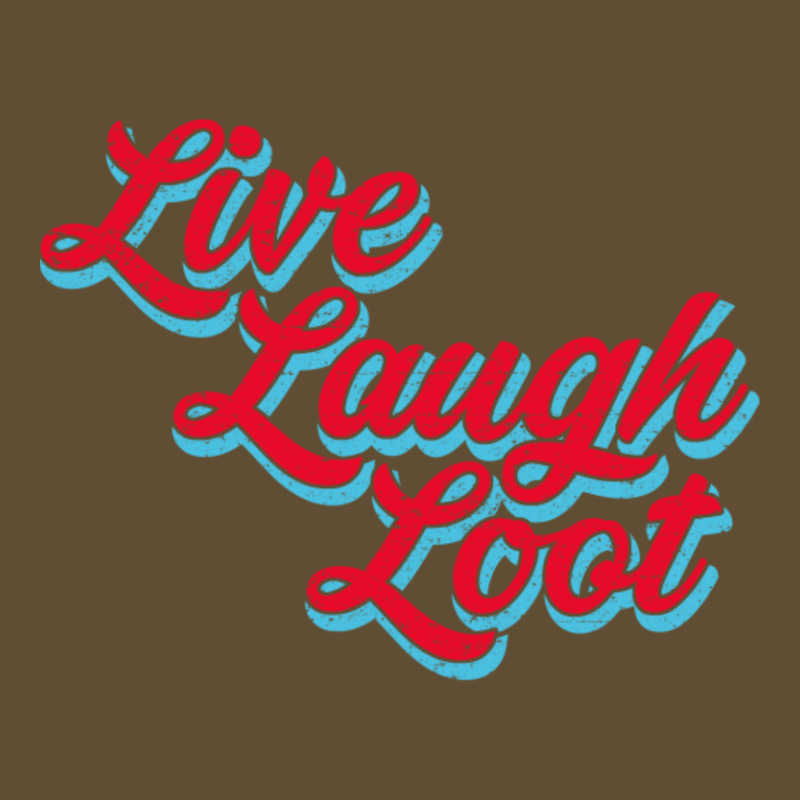 Live Laugh Loot (worn - Red Cyan) Seamless Cap by Kuwannin528 | Artistshot