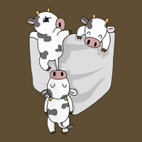 Cow Pocket T Shirt Funny Milk Cow In A Bag Tee Seamless Cap | Artistshot