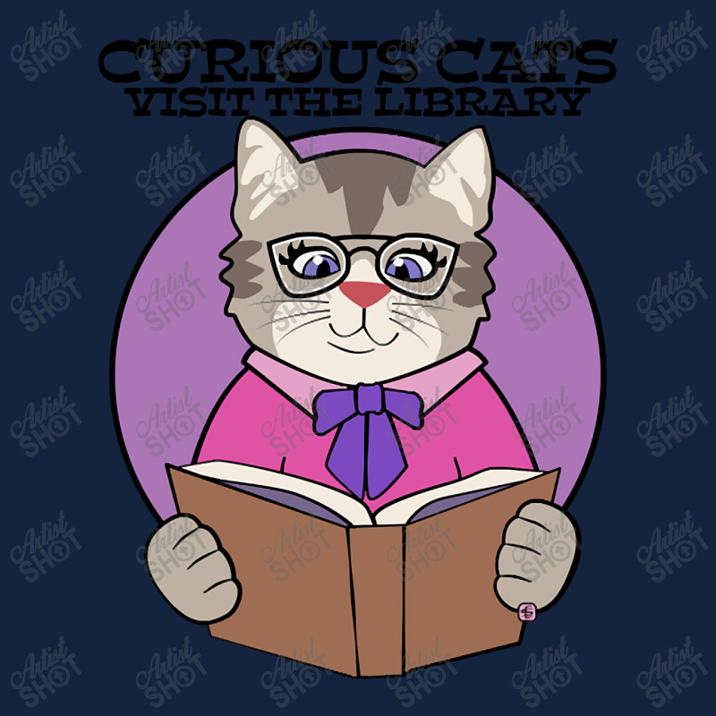 Curious Cats Visit The Library Purple Foam Snapback hat by webberkyla | Artistshot