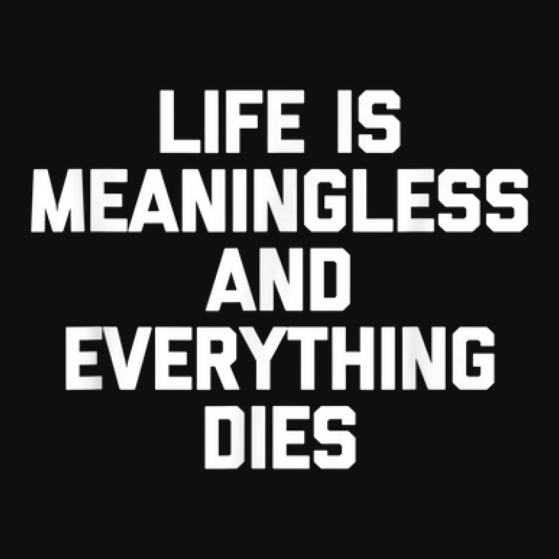 Life Is Meaningless & Everything Dies   Funny Saying Novelty Foam Snapback hat by Scarlets | Artistshot