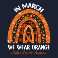 In March We Wear Orange Multiple Sclerosis Awareness Rainbow Basic Backpack | Artistshot