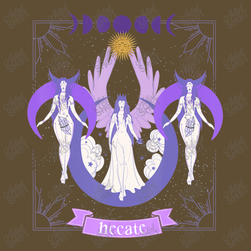 Triple Moon Goddess Hecate Tarot Card Wiccan Pagan Witch Seamless Cap by Min02 | Artistshot