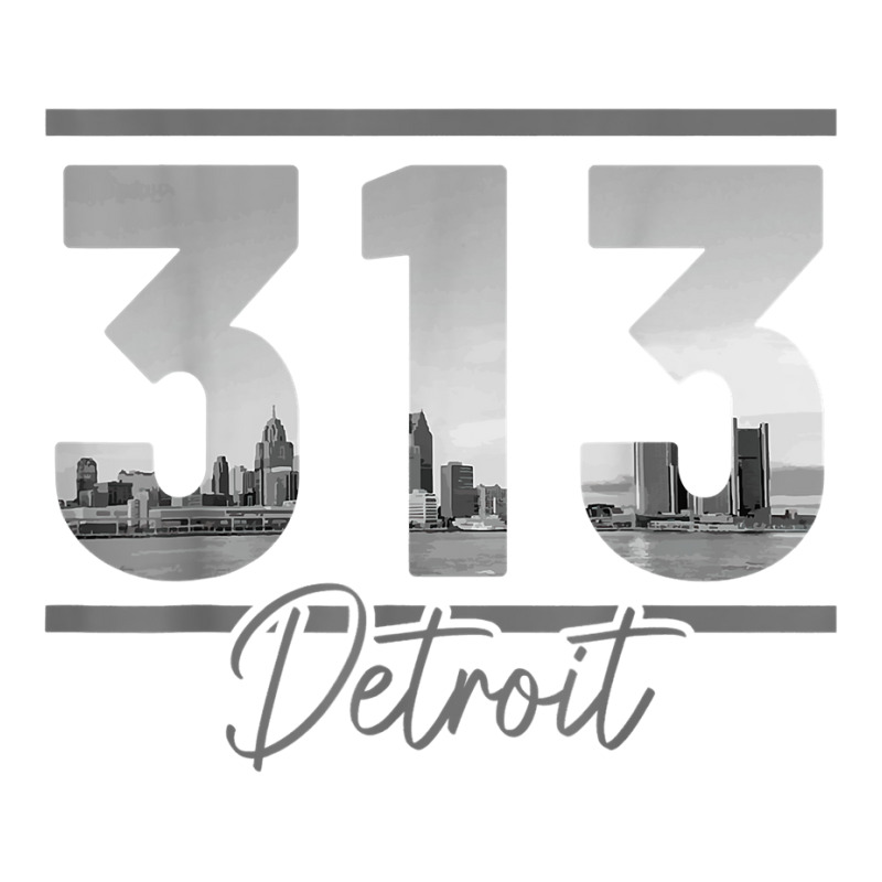 Detroit 313 Area Code Skyline Michigan Vintage T Shirt Yupoong Trucker Cap by cm-arts | Artistshot