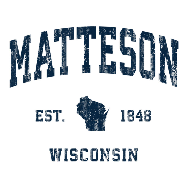 Matteson Wisconsin Wi Vintage Athletic Navy Sports Design 5 Panel Snapback Cap | Artistshot