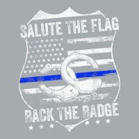 Salute The Flag Back The Badge Policemen Gift Police Themed Pa Trucker Cap | Artistshot