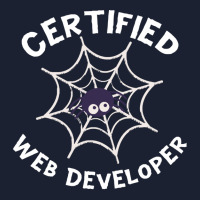 Halloween T  Shirt Certified Web Developer Halloween Spider In Web Tec Basic Backpack | Artistshot