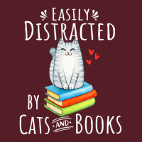 Easily Distracted By Cats And Books Cat & Book Lover Retro Trucker Cap | Artistshot