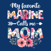 Womens My Favorite Marine Calls Me Mom Shirt Marine Military T Shirt Seamless Cap | Artistshot