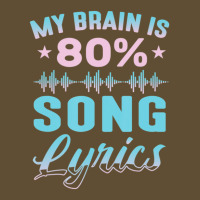 My Brain Is 80% Song Lyrics Singer Catchy Tune Lyrics Seamless Cap | Artistshot