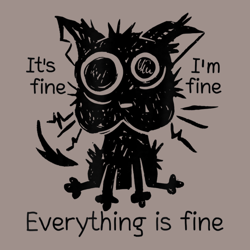 Everything Is Fine Funny Stressed Out Cat Graphic T Shirt 5 panel snapback cap by cm-arts | Artistshot