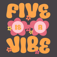 Kids Five Is A Vibe Groovy 5th Birthday Theme Fifth Bday Flower 5 Panel Snapback Cap | Artistshot