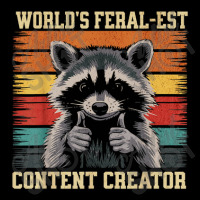 World's Feral Est Content Creator Funny Raccoon Adjustable Cap | Artistshot