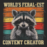 World's Feral Est Content Creator Funny Raccoon Printed Hat | Artistshot