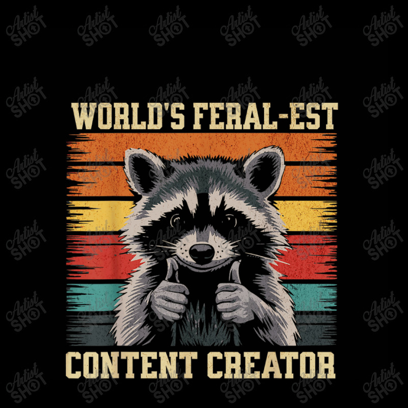 World's Feral Est Content Creator Funny Raccoon Unipanel Trucker Mesh Cap by Teresa Simmons | Artistshot