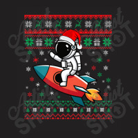 Astronaut Ugly Christmas Riding Rocket T-shirt | Artistshot