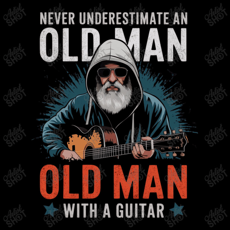 Old Man With A Guitar Adjustable Cap | Artistshot