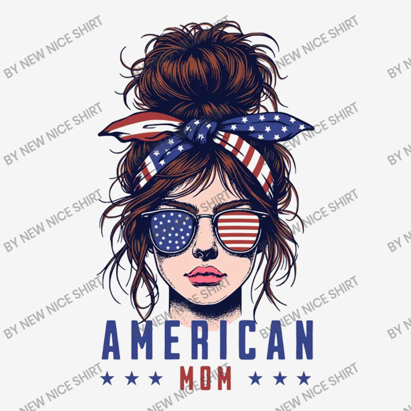 Messy Bun Hair American Flag Drawstring Bags | Artistshot