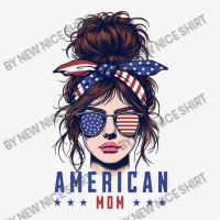 Messy Bun Hair American Flag Metal Print Square | Artistshot