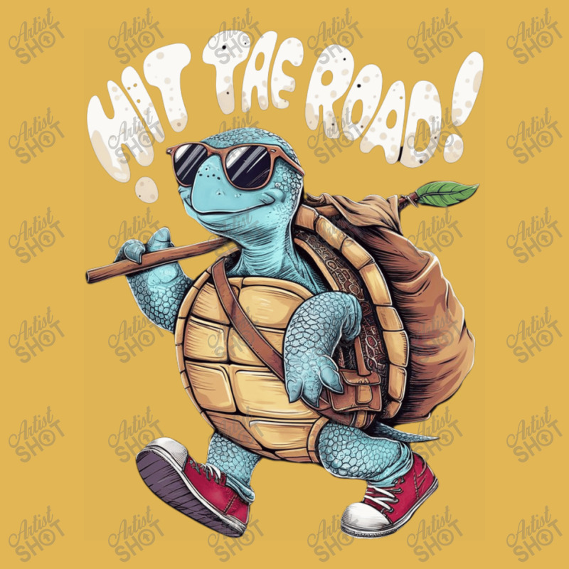 Hit The Road,funny Turtle Vintage Hoodie And Short Set | Artistshot