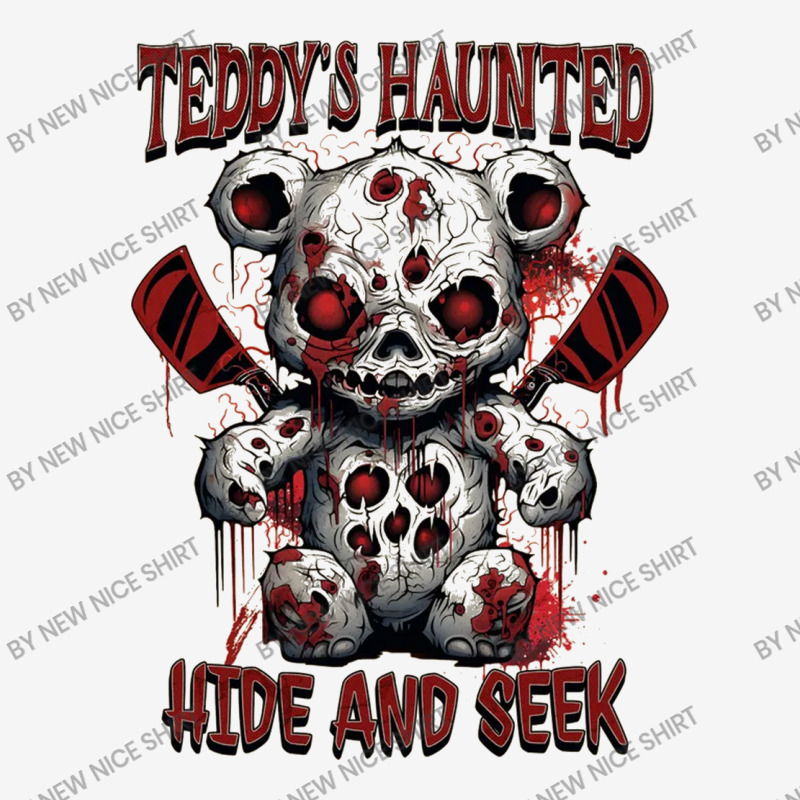 Scary Haunted Teddy Halloween Portrait Canvas Print | Artistshot