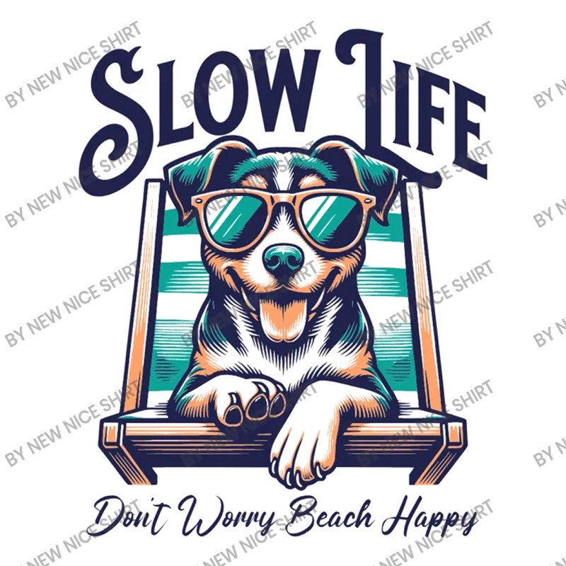 Slow Life - Dog Beach Graphic Queen Paper Bag - 16 X 6 X 19 1/4 | Artistshot