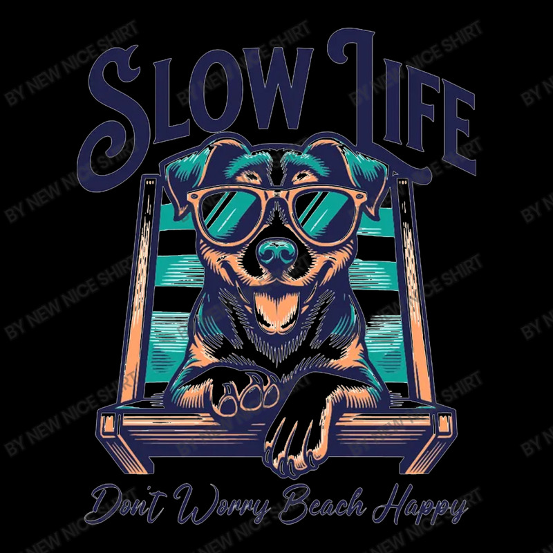 Slow Life - Dog Beach Graphic Camping Chair | Artistshot