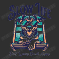 Slow Life - Dog Beach Graphic Square Leatherette Patch | Artistshot