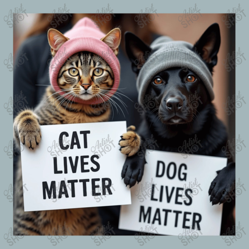 Cat Lives Matter Dog Lives Matter Trump 2024 Cats Unisex Sherpa-lined Denim Jacket | Artistshot