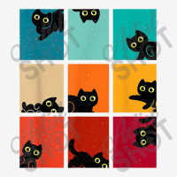 Funny Cat Kitten Meme Vintage Sunset Metal Print Square | Artistshot