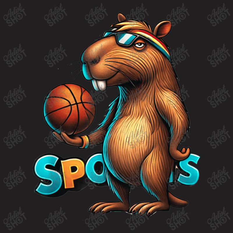 Capybara Basketball Animal T-shirt | Artistshot