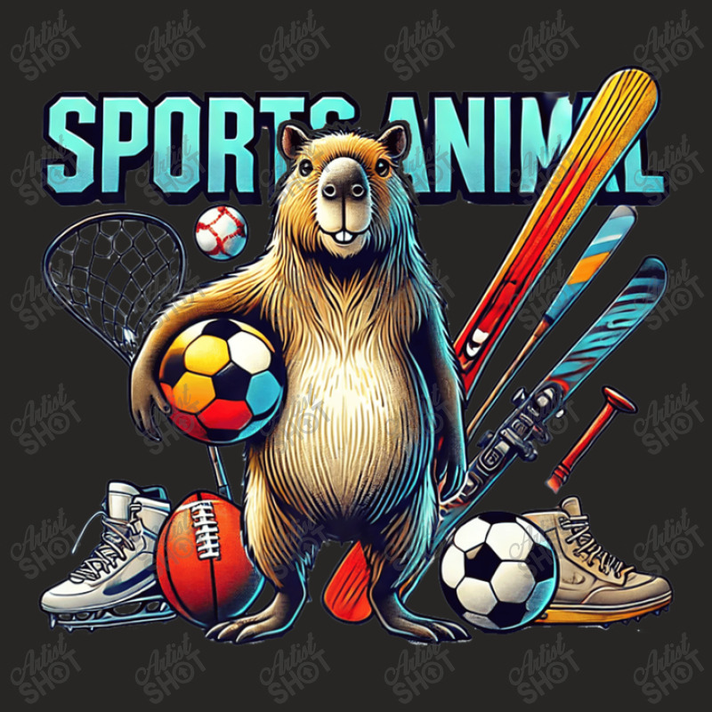 Capybara Sports Animal Ladies Fitted T-Shirt by Teresa Simmons | Artistshot