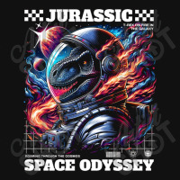 Jurassic Space Odyssey Portrait Canvas Print | Artistshot