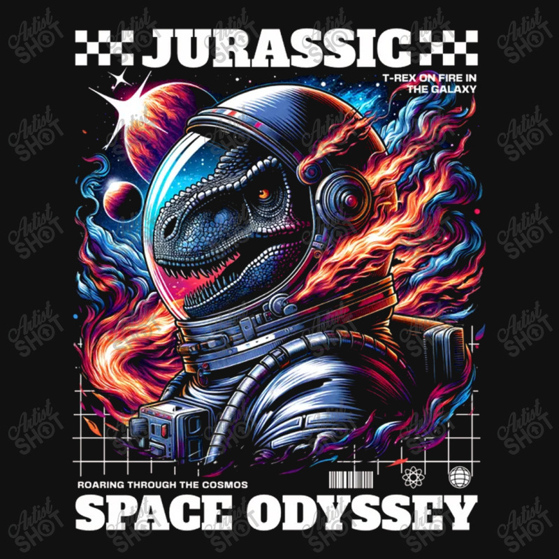 Jurassic Space Odyssey Portrait Canvas Print | Artistshot