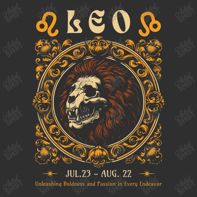 Zodiac Skull Lion Leo Vintage Round Leatherette Patch | Artistshot