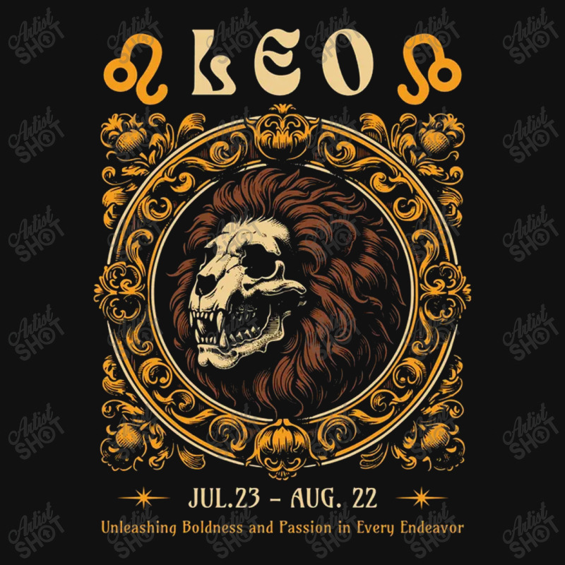 Zodiac Skull Lion Leo Vintage Atv License Plate | Artistshot