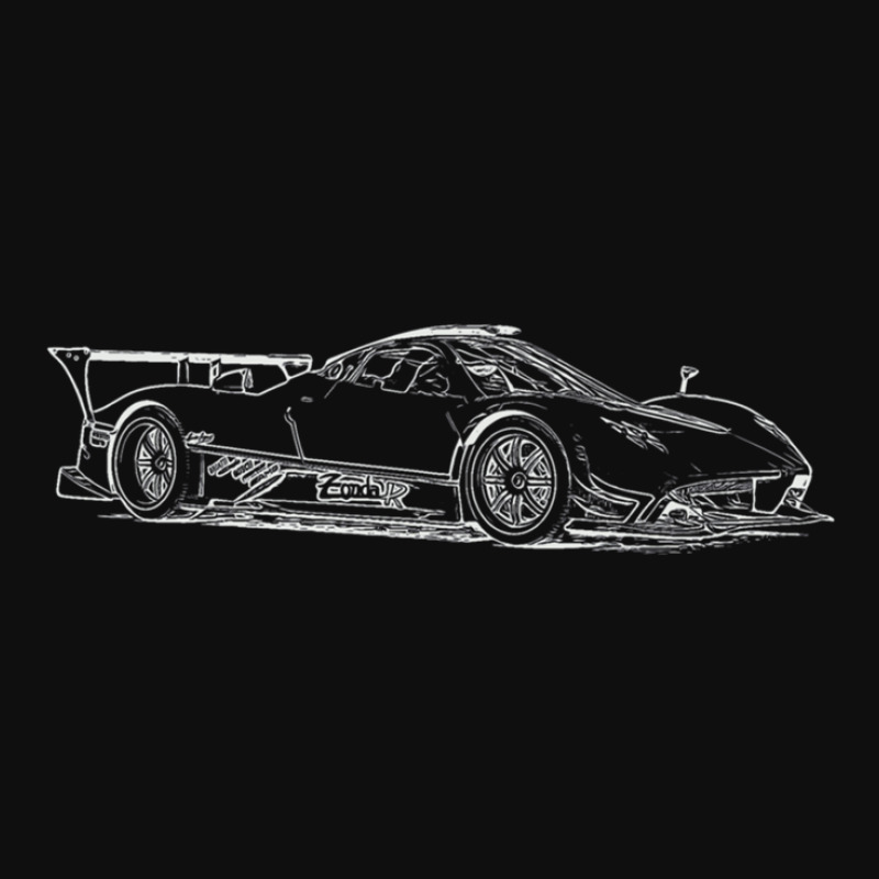 Pagani Zonda R Supercar Racing Wireframe White Foam Snapback hat by cm-arts | Artistshot