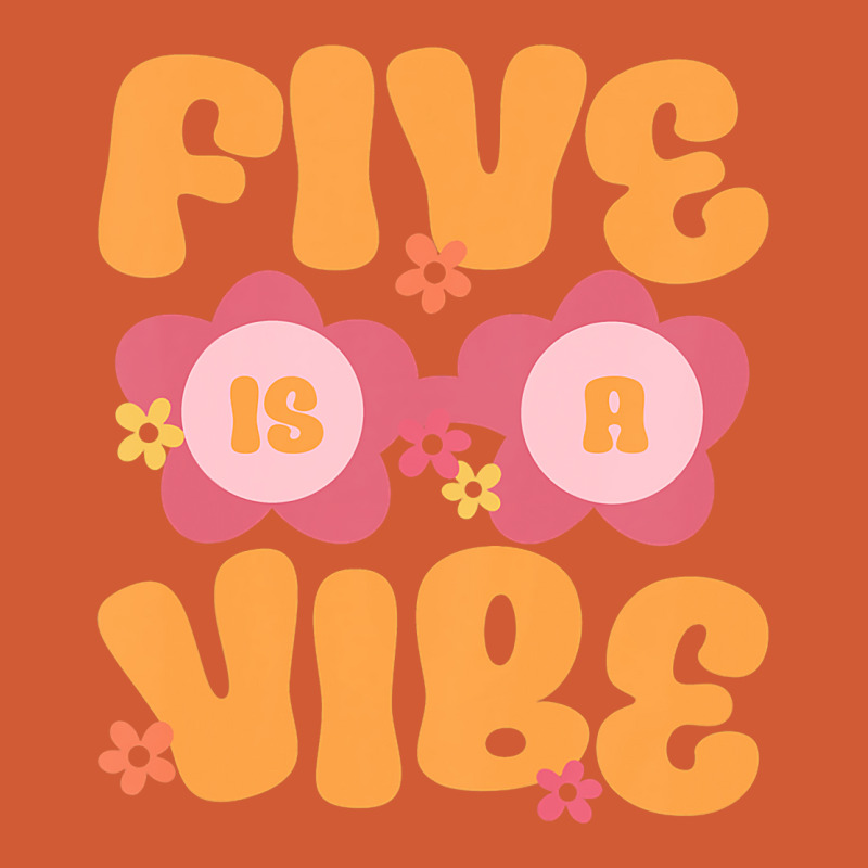 Kids Five Is A Vibe Groovy 5th Birthday Theme Fifth Bday Flower Pa Trucker Cap | Artistshot