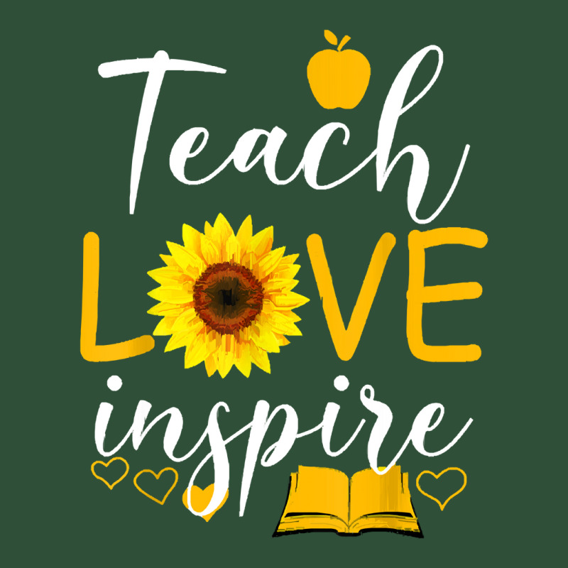 Teacher T  Shirt Teach Love And Inspire Shirt   Teacher Sunflower T  S Basic Backpack | Artistshot